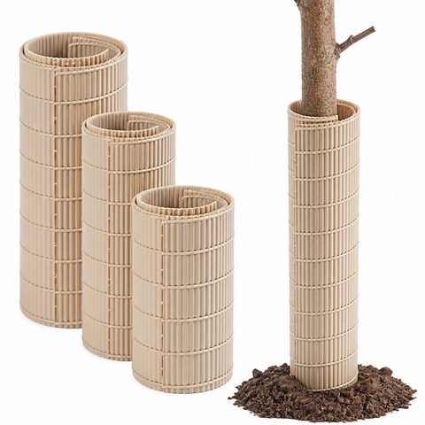 Plastic tree guards for voles
