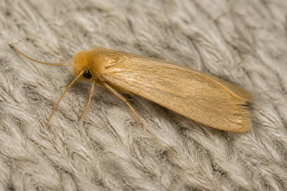 Clothes moth (Tineola bisselliella and Tinea pellionella) — identification photo