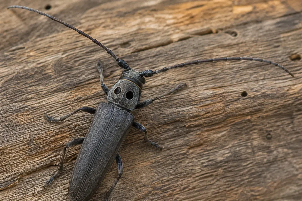 Old house borer (Hylotrupes bajulus) — identification photo